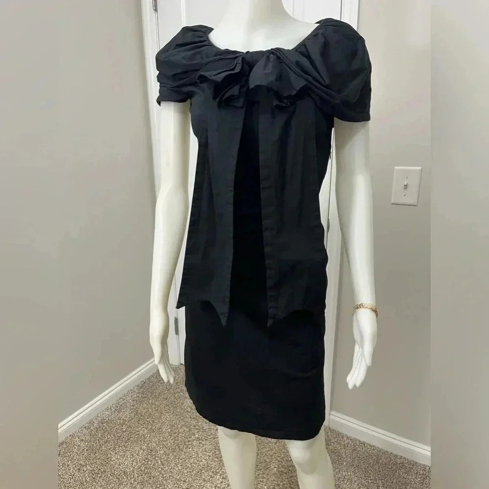 Shabby Apple big bow black dress size XS retro